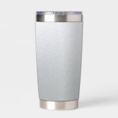 Glamours Silber | Schwarzweiß-Real-Anwesen Thermobecher (Rückseite)