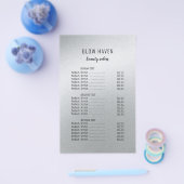 Glamours Silberner Schönheitssalon Flyer (Einzeln)