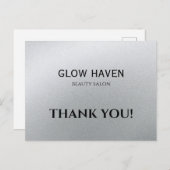 Glamours Silberner Schönheitssalon Postkarte (Vorne/Hinten)