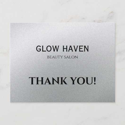 Glamours Silberner Schönheitssalon Postkarte (Vorderseite)