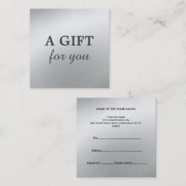 Glamours Silberner Schönheitssalon Rabattkarte