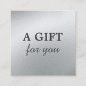 Glamours Silberner Schönheitssalon Rabattkarte (Vorderseite)