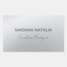 Glamours Silberner Schönheitssalon Rechteckiger Aufkleber