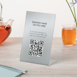 Glamours Silberner Schönheitssalon Sockelschild