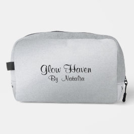 Glamours Silberner Schönheitssalon Waschbeutel