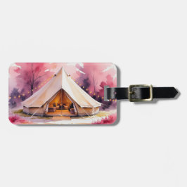 Glamping Bachelorette Weekend Wasserfarbe Gepäckanhänger