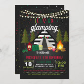 Glamping Birthday Einladung - Weihnachten (Vorne/Hinten)