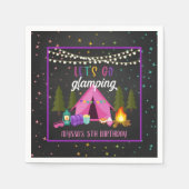 Glamping Birthday Party Napkin - Custom Serviette (Vorderseite)