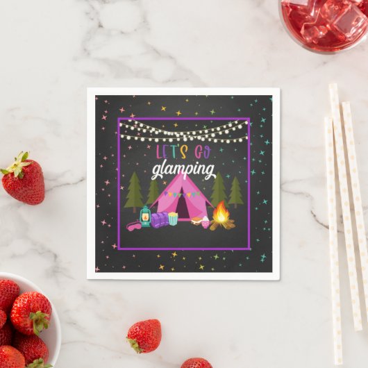 Glamping Birthday Party Napkin Serviette (Beispiel)