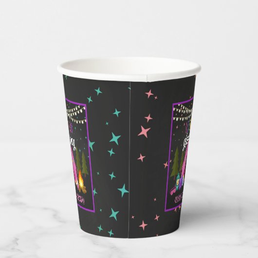 Glamping Birthday Party Paper Cup Pappbecher (Rechts)