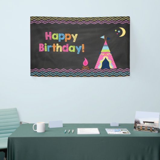 Glamping Birthday Vinyl Banner (Messeveranstaltung)