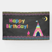 Glamping Birthday Vinyl Banner (Horizontal)