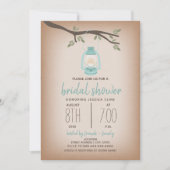 Glamping Brautparty - Blaue Laterne Einladung (Vorderseite)