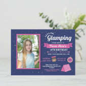 Glamping Camp Foto schläft über die Einladung der (Stehend Vorderseite)