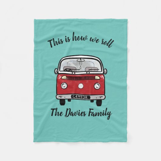 Glamping Camper Zubehör so wie wir rollen Fleecedecke (Vorderseite)