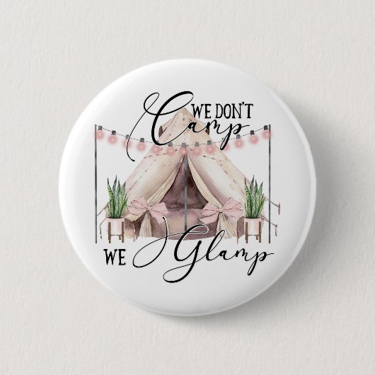 Glamping Camping Party Gäste Button (Vorderseite)
