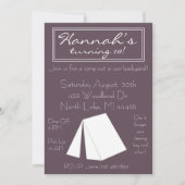 Glamping Campout Einladung zum Geburtstag (Vorderseite)