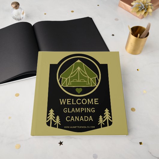 Glamping Canada Business Gästebuch (Vorderseite offen)