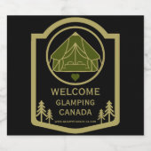 Glamping Canada Business Schaumweinetikett (Einzelnes Label)