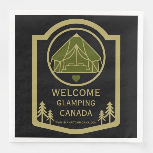 Glamping Canada Business Serviette (Vorderseite)