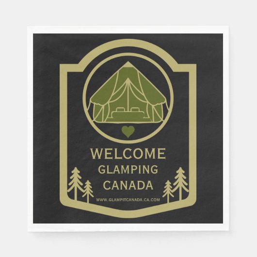 Glamping Canada Business Serviette (Vorderseite)