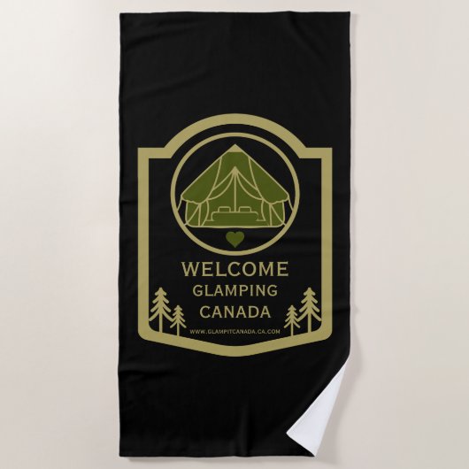 Glamping Canada Business Strandtuch (Vorderseite)
