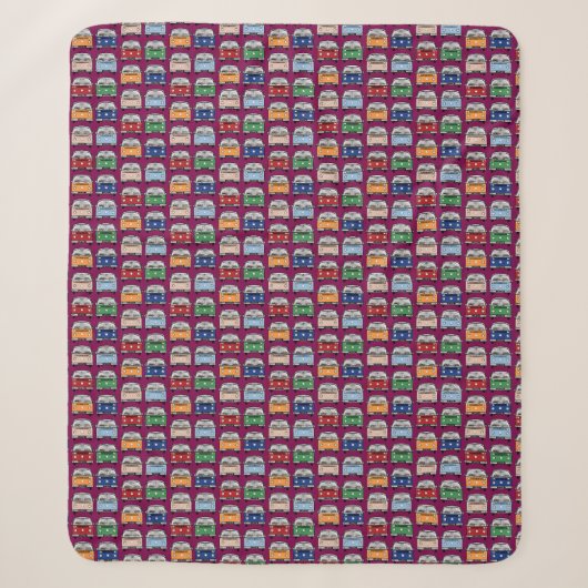 Glamping Classic Retro Campervan fandom VDub Sherpadecke (Vorderseite)