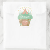 Glamping Cupcake Personalisiert Aufkleber (Tasche)