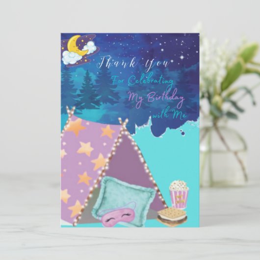 Glamping Dankeschön Karte (Stehend Vorderseite)