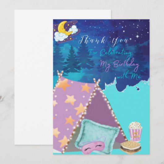 Glamping Dankeschön Karte (Vorne/Hinten)