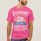 Glamping Definition Glamper Wine Funny Campi T-Shirt (Vorderseite)