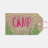 Glamping-Gift-Tag Geschenkanhänger (Vorderseite (Horizontal))