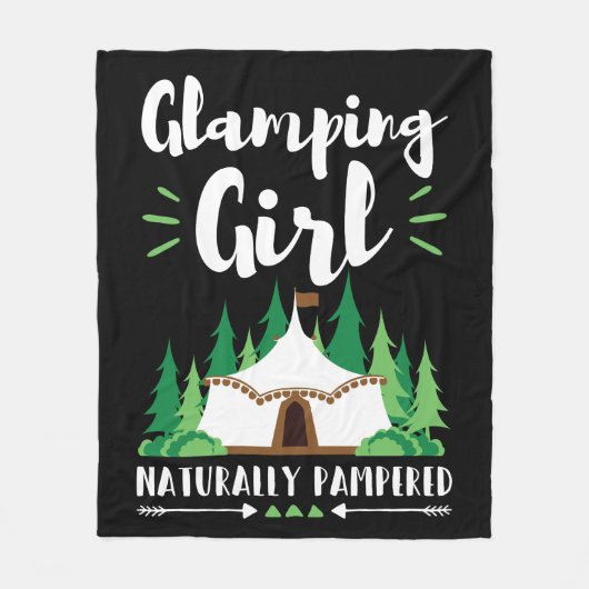 Glamping Girl Pampered Fleecedecke (Vorderseite)