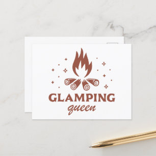 Glamping Girls Trip lustiges Camping boho Ästhetik Postkarte