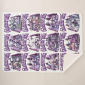 Glamping in Style: Luxe Boho RVs & Zelte in Lila Sherpadecke (Vorderseite (Horizontal))