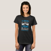 Glamping It's Like Camping with Electricity Wine L T-Shirt (Vorne ganz)