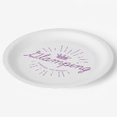 Glamping Königin Pappteller (Schrägansicht)