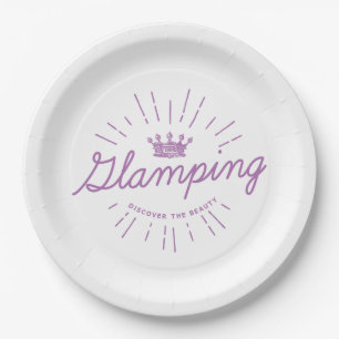 Glamping Königin Pappteller
