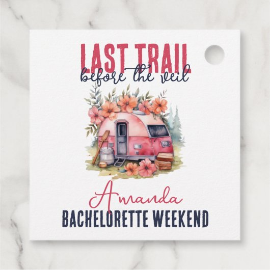 Glamping Last Train Junggeselinnen-Abschied Weeken Geschenkanhänger (Rückseite)