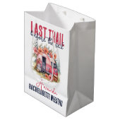 Glamping Last Train Junggeselinnen-Abschied Weeken Mittlere Geschenktüte (Vorderseite Schrägansicht)