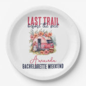 Glamping Last Train Junggeselinnen-Abschied Weeken Pappteller (Vorderseite)