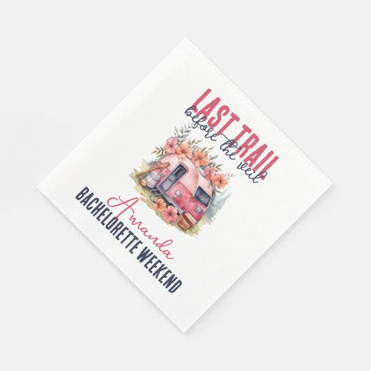 Glamping Last Train Junggeselinnen-Abschied Weeken Serviette (Ecke)