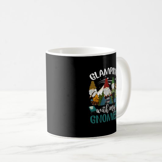 Glamping mit meinen Gnomies Happy Glamper Funny Gl Kaffeetasse (VorderseiteRechts)