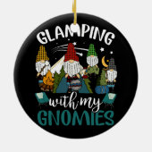 Glamping mit meinen Gnomies Happy Glamper Funny Gl Keramik Ornament (Hinten)