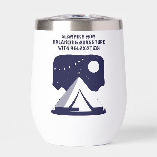 Glamping-Mutter im Gleichgewicht zwischen Abenteue (Vorderseite)