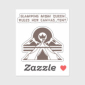 Glamping-Mutter-Königin-Zelt-Lebensdesign Aufkleber (Blatt)