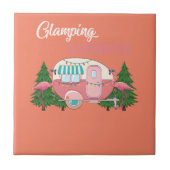Glamping Oma Costume Camping RV Flamingos Camp Fliese (Vorderseite)