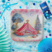 Glamping-Papierteller Pappteller (Party)