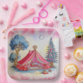 Glamping-Papierteller Pappteller (Party)