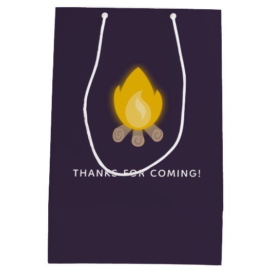 Glamping Party custom Guest Fevor Mittlere Geschenktüte (Rückseite)